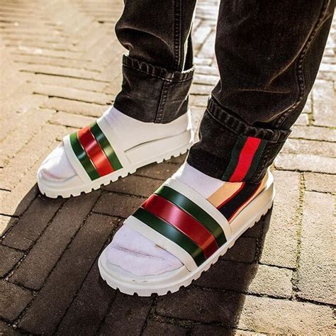 gucci sliders mens cheap|gucci platform slides men.